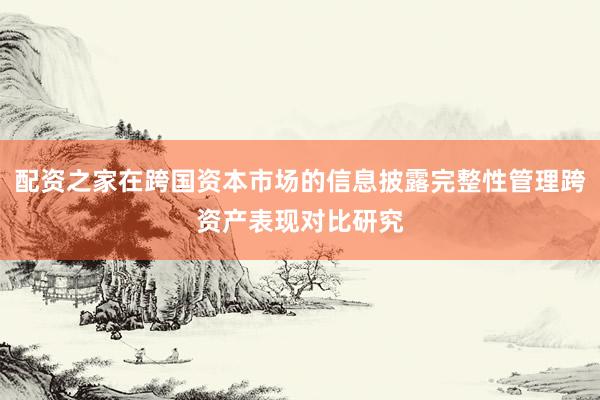 配資之家在跨國資本市場的信息披露完整性管理跨資產(chǎn)表現(xiàn)對比研究