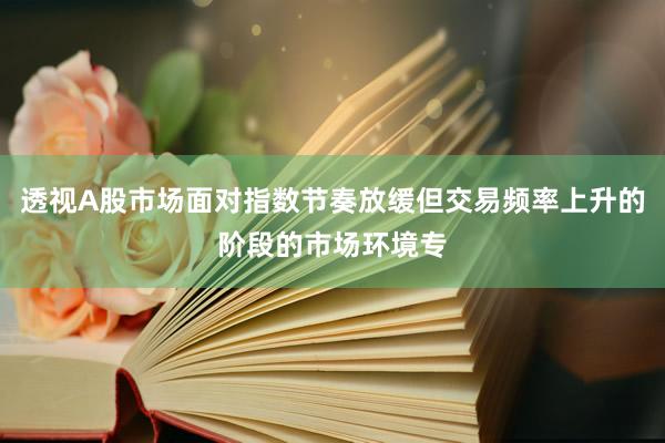 透視A股市場(chǎng)面對(duì)指數(shù)節(jié)奏放緩但交易頻率上升的階段的市場(chǎng)環(huán)境專